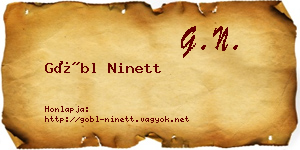 Göbl Ninett névjegykártya